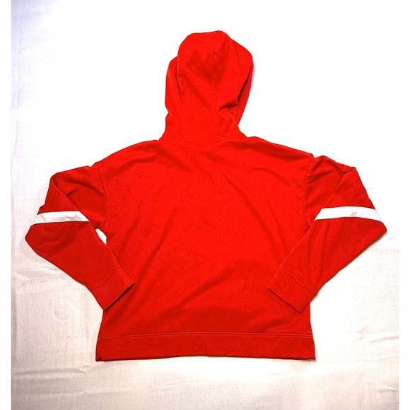 Under‎ Armour Red HeatGear Quarter Zip Hoodie Athletic Pullover LG Cropped - Picture 7 of 7